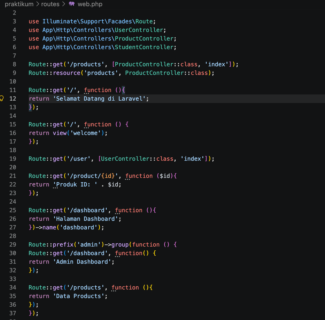 Routing Laravel